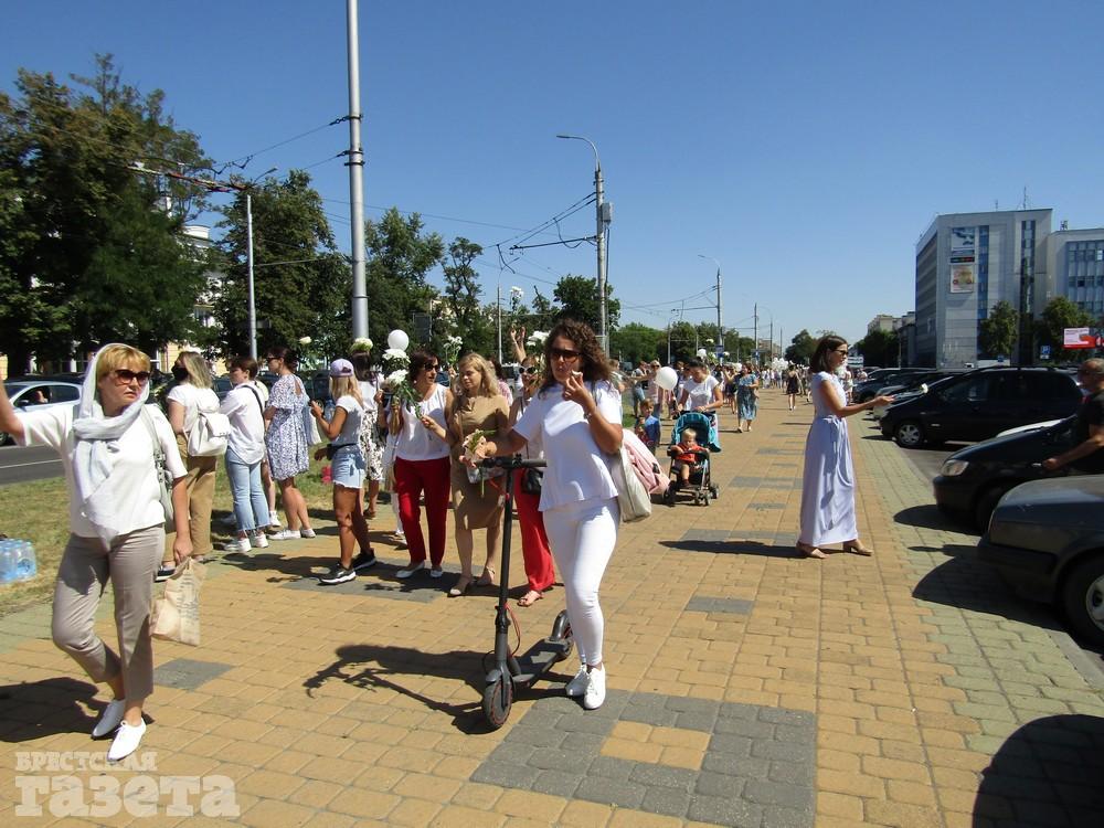 Цепь солидарности в Бресте 13 августа 2020 года
