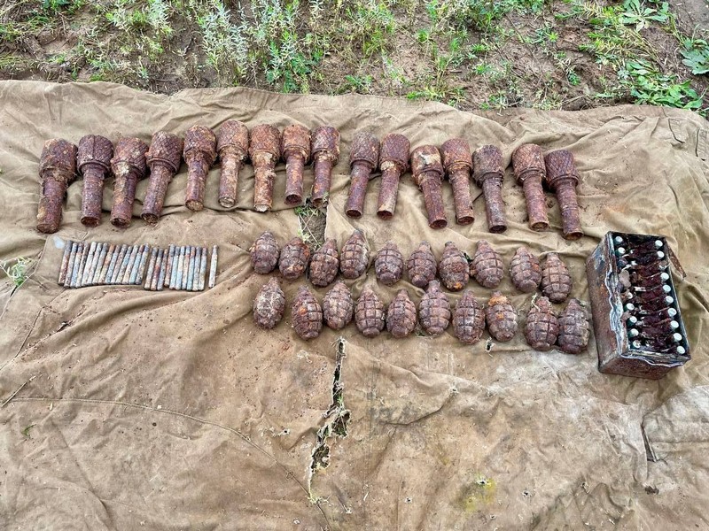 Боеприпасы, которые нашли в Барановичах