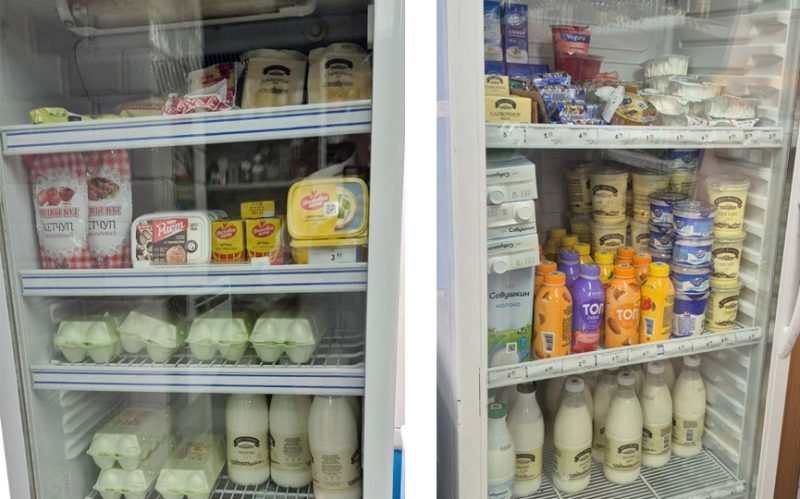 Перед визитом чиновников в магазине в деревне Добрый Бор появились продукты. Фото: «Наш край»