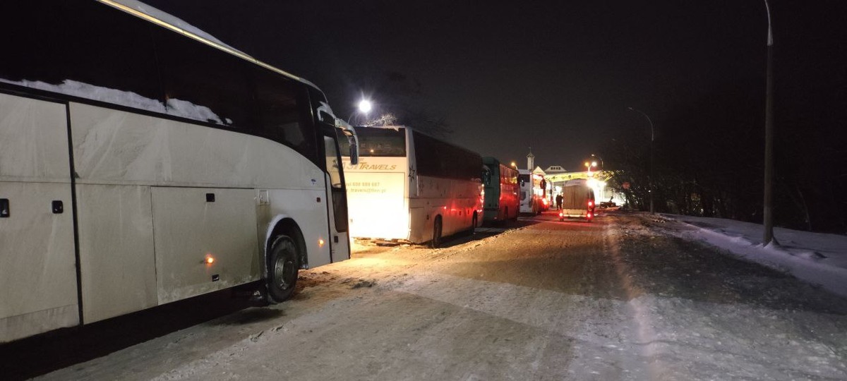 очередь на границе Беларуси с Польшей в Бресте 9 января 2026 года. Фото из приграничного чата