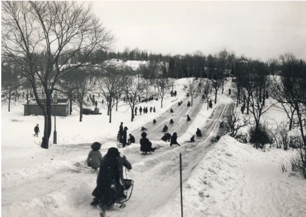 Шведские саночники в Танто в 1917 году.