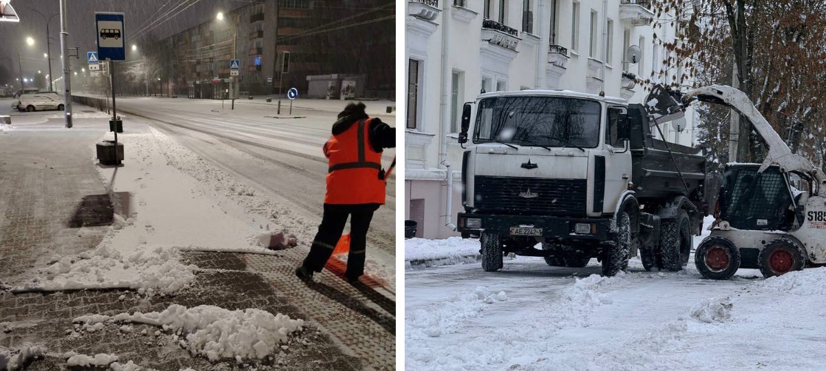 Снег, Брест, метель