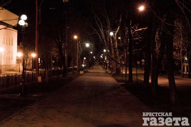 Ночной Брест в декабре 2015 года